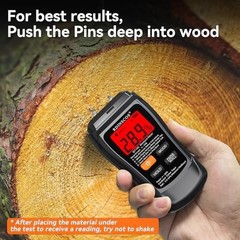 RDINSCOS Digital Moisture Meter for Wood | Moisture Detector with Firewood Te…