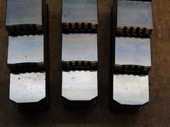 Set of 3 SMW AUTOBLOK GST 260 quick change monoblock stepped steel hard jaws