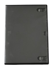 10 Pack-22mm Black Single Disc DVD Cases With Booklet Clips