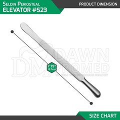 2 Pcs Seldin Periosteal Elevator #S23 7.75” Retractor Implant Dental Instruments