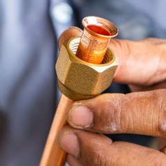 1/2″ (12.7mm) OD Copper Flare Tube Fitting for Refrigeration Plumbing, 2pcs
