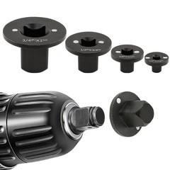 Low-Profile Impact Socket Adapter Set, 4pcs CR-MO Steel Heavy-Duty Black