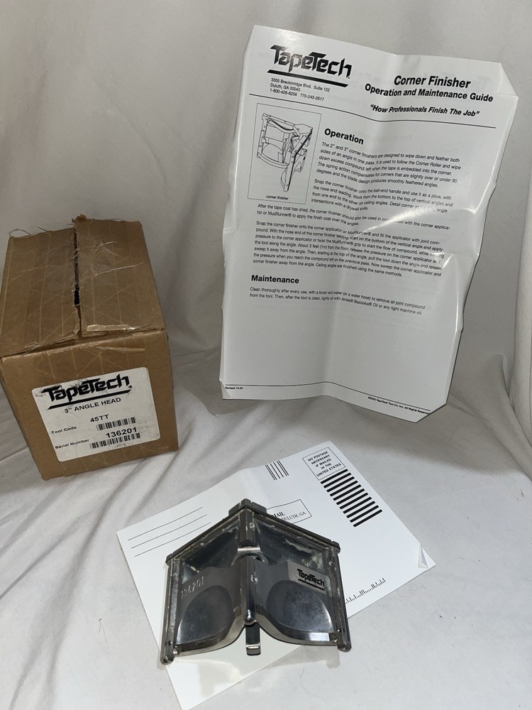 TapeTech 3″ Corner Finisher (Model 45TT / Part 136201) *Excellent Condition*
