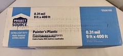 PROJECT SOURCE .31 mil 9 ft x 400 ft painter’s plastic #0506166- NEW