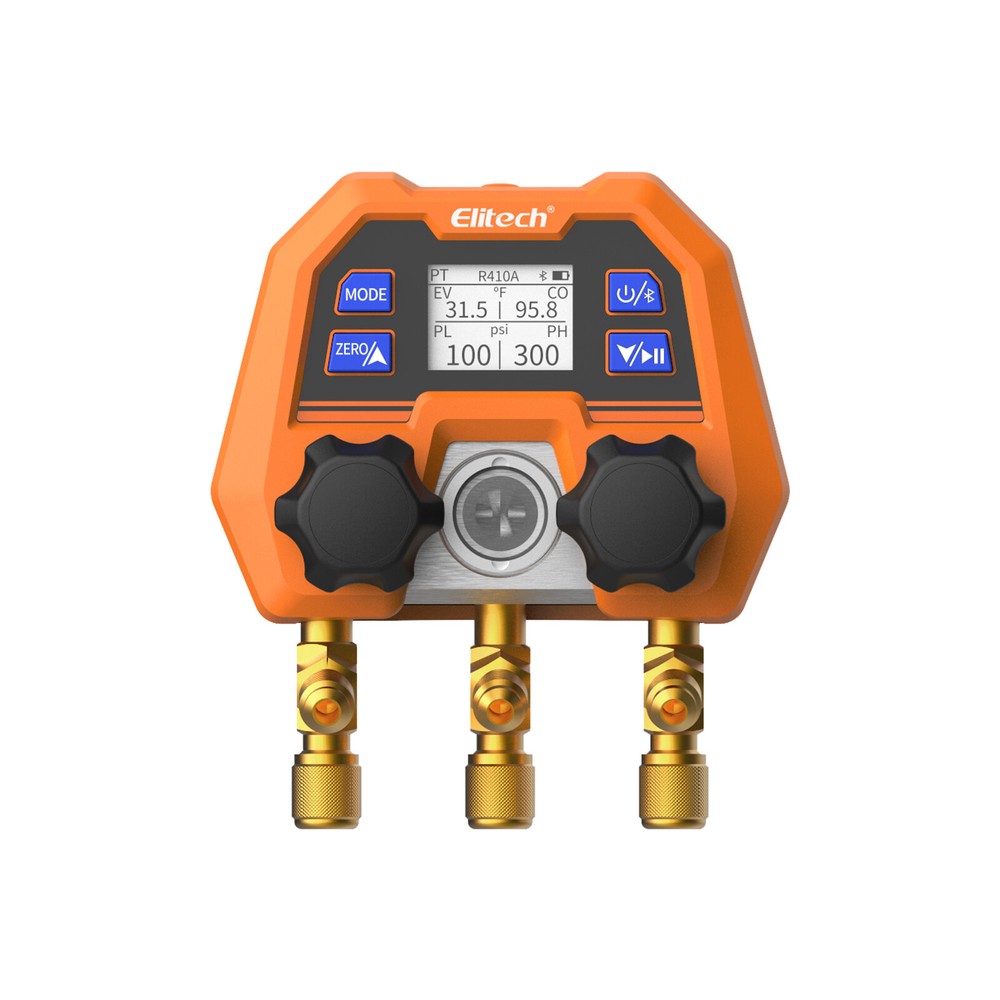 Elitech Digital Manifold Gauge App Control AC Pressure Gauges, ARTEMIS DMG-4B