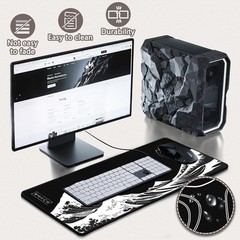 Mouse Pad Gaming – Desk Mat for Keyboard and 31.5L x 11.8W inches, Black Wave