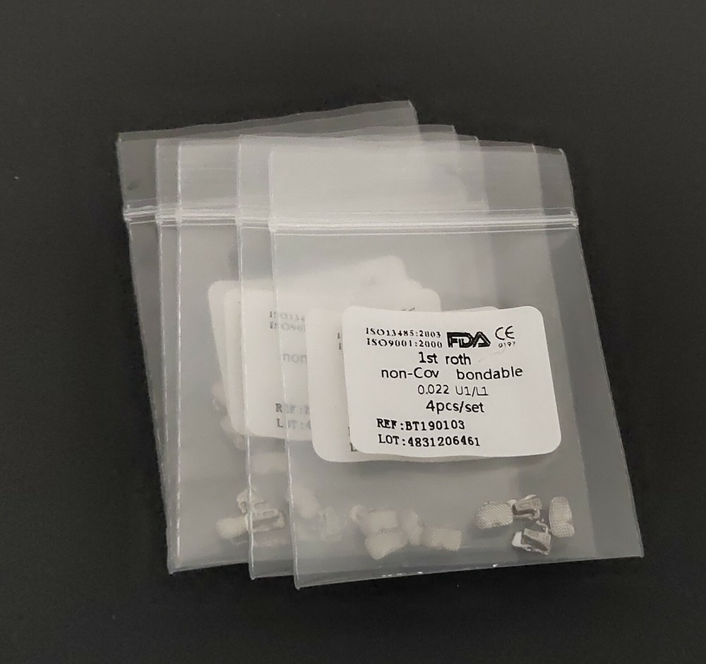 40Pieces Dental Buccal Tube Roth Mbt 1st 2nd Molar U1/L1 0.022 Non-Cov Mesh Base