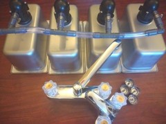 STANDARD SMALL Portable Concession Sink Complete, Drain & Faucets Plumbing Kit