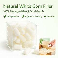 10/12/14″ Biodegradable Eco-Friendly Packing Peanuts, Sustainable Shipping Fill