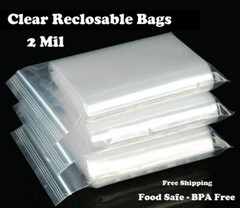 300-13″ x 15″ RECLOSABLE CLEAR ZIP SEAL LOCK BAGS 2 MIL ZIPPER POLY BAGGIES