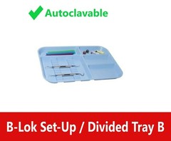 1PC Dental Instrument Set-up Tray Divided Sterilized Fully Autoclavable, Size B