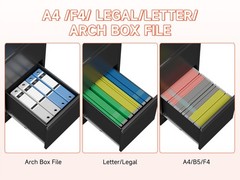Metal 2 Drawer File Cabinet with Lock Storage 2 Drawer Filing Cabinet Vertical
