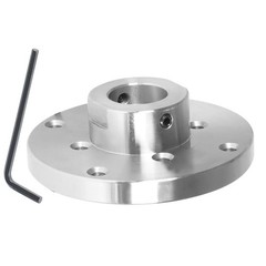 4-Inch Steel Wood Lathe Face Plate, 1 Inch x 8 tpi Threaded With Set Screws