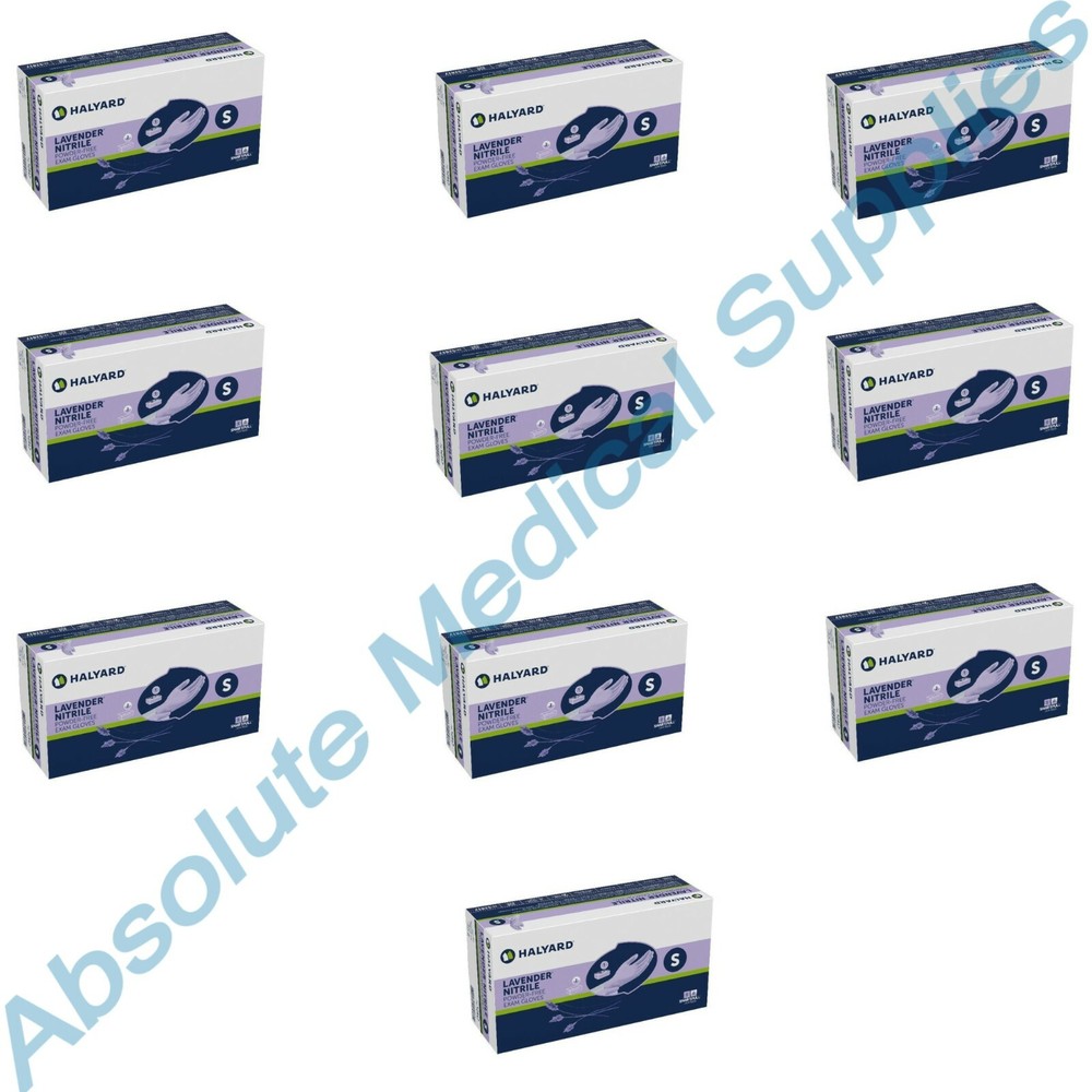 *2,500-Gloves* Halyard Lavender Powder-Free Nitrile Examination Small 52817