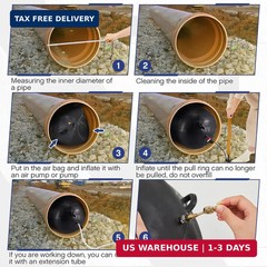 4 Inch Inflatable Pipe Plug Sewer Test Plug Rubber Plumbing Test Balloon Ball fo
