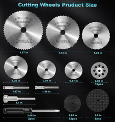 Cutting Wheel Set, 44Pcs Pro Cutting Wheels Kit for Dremel Cut Off Wheels, Resin