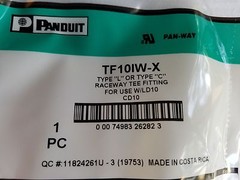 TF10IW-X Panduit LD10 Low Voltage Tee Fitting – Off White