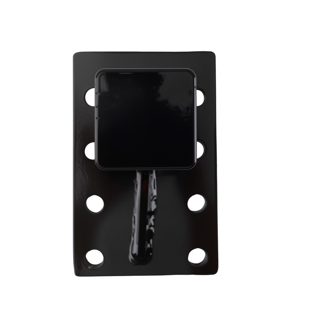 Black Pintle Hitch Mount Plate 3-Position for 2″ Hitch Steel 20000 lbs