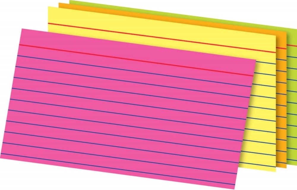 Office Depot Brand 3″ x 5″ Glow Index Cards, Assorted Colors, 300-Pk