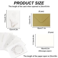 5 x 7 in Floral Cards, Cardstock Flower with 3D Sketch Appearance, Blank Stat…