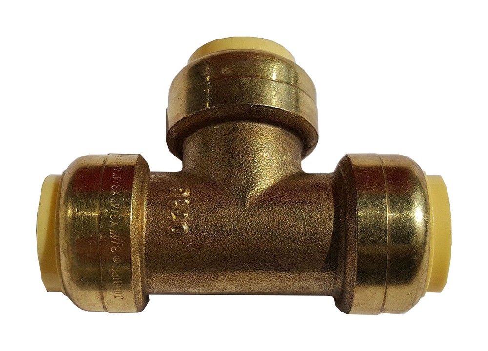 3/4″ PUSH FIT TEES (10 PIECES) – LEAD FREE BRASS 3/4 X 3/4 X 3/4