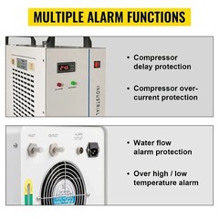 VEVOR Industrial Water Chiller for CO2 Laser Tube Engraver Cutters CW5200/CW3000