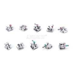Dental Orthodontic MIM Mini Monoblock Brackets Roth/MBT Slot.018/0.022 Hooks 345