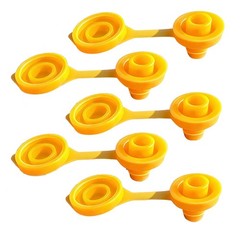 5 Pack Yellow Vent Caps For Gas Cans Universal Leak-Resistant Fuel Jug Caps