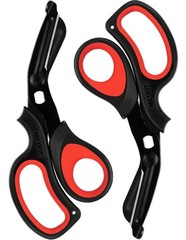 MEUUT 2 Pack Medical Scissors Trauma Shears for Left and Black/Red+black/Red