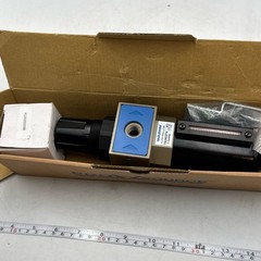 PRO-SOURCE FRL Combination Unit: 1/4 NPT, Intermediate with Pressure Gauge