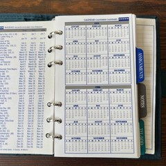 Vintage 1990s Small Mead Five Star Day Student Planner Personal Organizer Teal