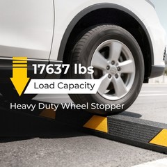 72″ Rubber Parking Curb ,Floor Stopper Wheel Driveway Parking Lot Stopper Safety