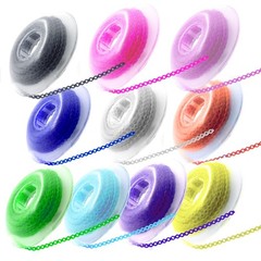 10 Rolls Orthodontic Braces Rubber Chains, closed, 0.113’’(2.5mm), Mix Colors