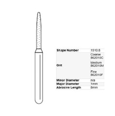 Premier Dental SOLO Diamond Burs Flame Shape 25Pcs 862016 862L018 863012