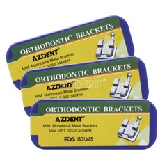 AZDENT Dental Orthodontic C3 MIM Bracket Braces Mini Roth MBT .022 Hooks 345