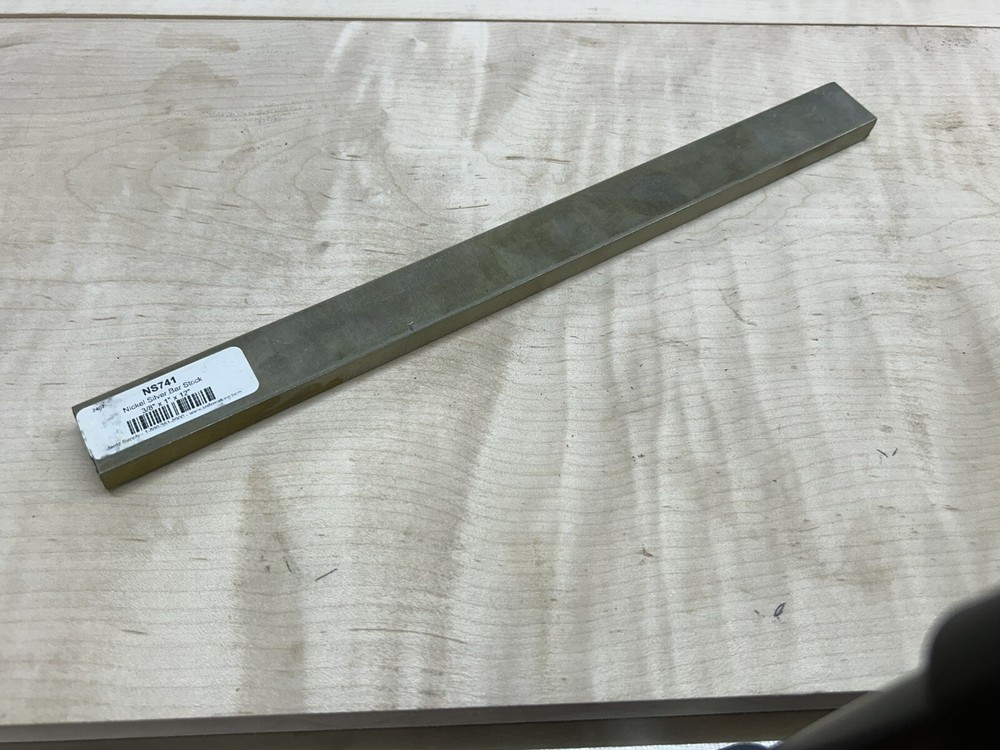 752 18% Nickel Silver Flat Bar 3/8” x 1” x 12” Knife making milling stock