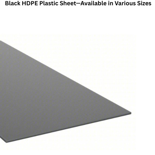 HDPE Plastic Sheet Stock – 1/2″ Thick (12mm) – Black – Various Sizes