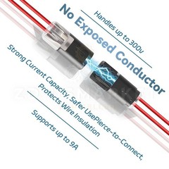 100PCS Quick Splice Wire Connector 2 Pin Plug AWG 18-22 For Automotive LED DIY