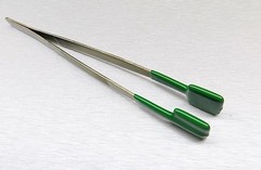 Specialty Tweezers PVC Coated Forceps Flat Tips Safe Rubber NON Marring Holding