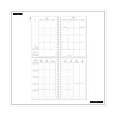 Happy Brands 2026-2027 6″x8.375″ Organized Liminal Garden Small 12 Months Twin