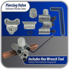 Appli Parts APT-PV310 1/2, 5/8 in Bullet Piercing Valve kit with tube size adapt