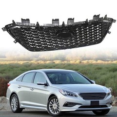 Front Upper Grille Chrome Honeycomb W/O Radar Hole 2015-2017 Sonata Sedan 4-Door