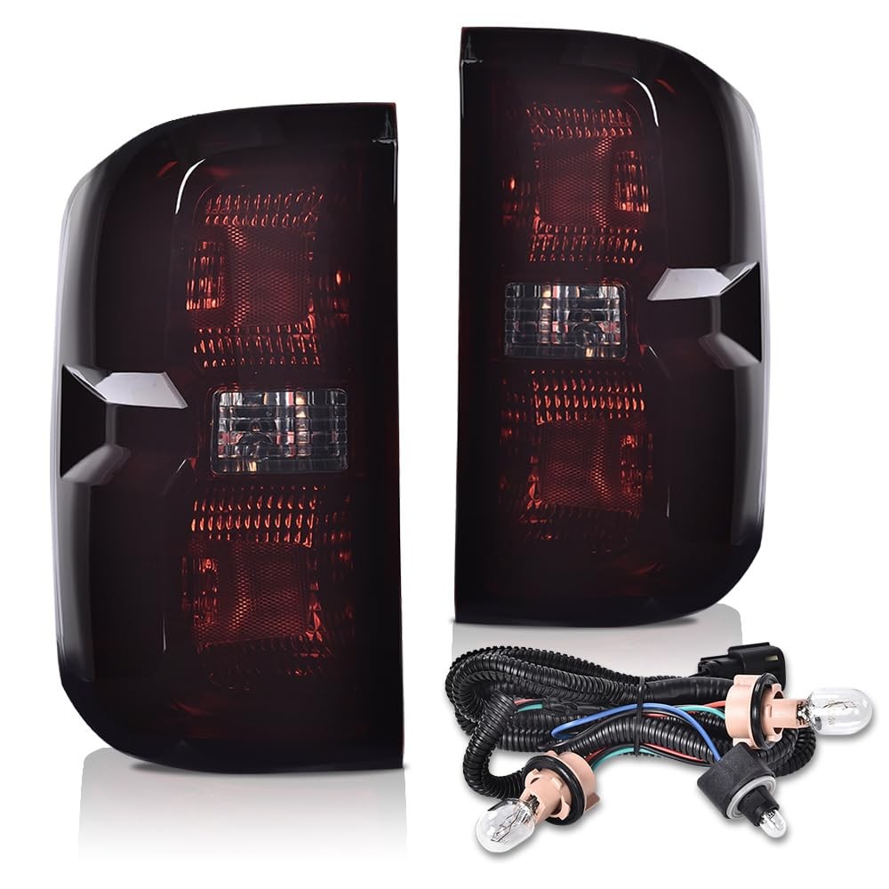 Pair Smoky Lens Tail Lights 2016-2019 Silverado 1500 2500HD Sierra 3500HD Dually