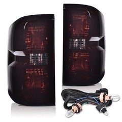 Pair Smoky Lens Tail Lights 2016-2019 Silverado 1500 2500HD Sierra 3500HD Dually