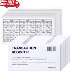 24 PCS Check Registers for Personal Checkbook, Easy to Read Checkbook Register