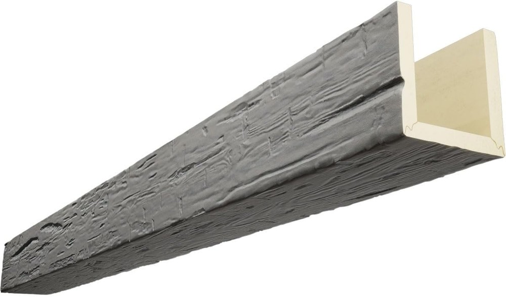 6″W x 6″H x 18’L 3-Sided (U-Beam) Hand Hewn Endurathane Faux Wood Ceiling Beam