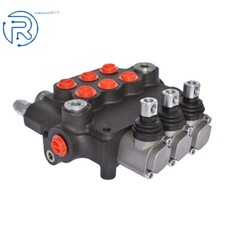 3 Spool 21 GPM Hydraulic Monoblock Double Acting Control Valve SAE Ports NEW