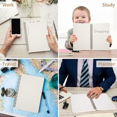 24 Pack Hard Cover A5 Spiral Journal Unruled Notebook 60 Sheets Each 5.8×8.25 In