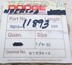QTY (12) DODGE 1/4-20 X 1/2″ Long, 13/32″ Hole Fit, Flanged Wedge Inserts Brass