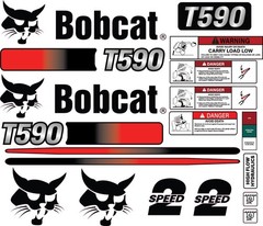 Fits Bobcat T590 Decal Kit Skid Steer / safety decals 3M VINYL / FREE SHIPPING